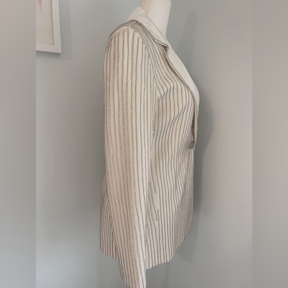 Alice + Olivia Yona Crystal Pinstripe Blazer - Picture 7 of 13